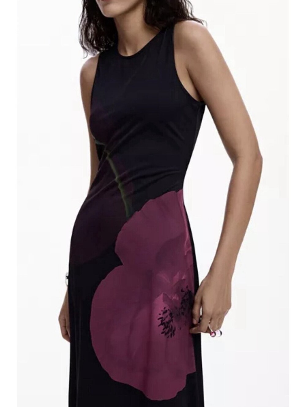 New Desigual Floral-print Midi Dress Size M $96